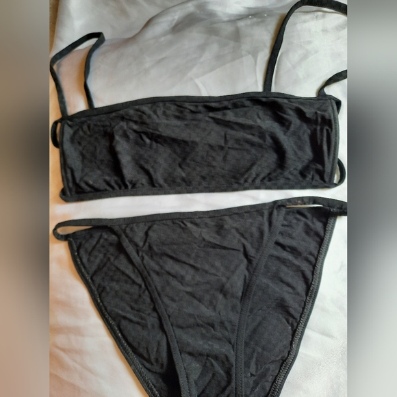 LOUIS VUITTON Vintage Y2K Black Bikini Sz Small - Picture 10 of 11